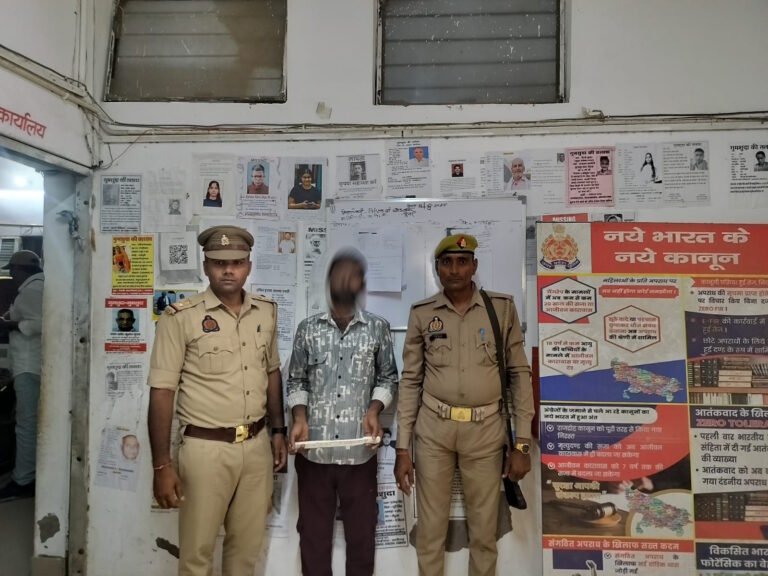 वृन्दावन पुलिस ने नाजायज चाकू सहित अभियुक्त को किया गिरफ्तार