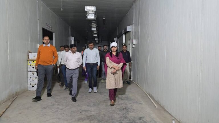 कलेक्टर ने बरूफाटक में कोल्ड स्टोरेज व राईपेनिंग सेंटर का किया निरीक्षण